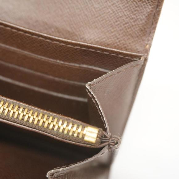 LOUIS VUITTON Long Wallet Damier Portefeuille Sara N61734 Ebene Men's Women's - Picture 9 of 10